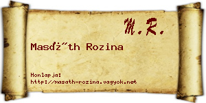 Masáth Rozina névjegykártya